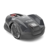 Automower 305e Nera uz balta fona no sāniem