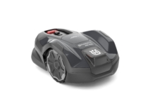 Automower 305e Nera uz balta fona no sāniem