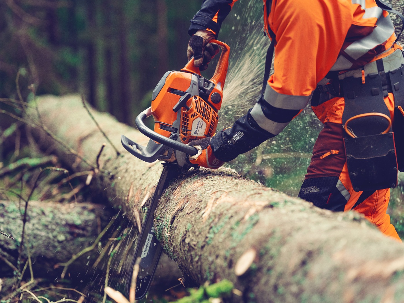 564XPG mežstrādnieks veic zāģēšanas darbus ar 564xp zāģi